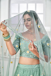 Net Thread Lehenga Choli